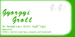 gyorgyi groll business card